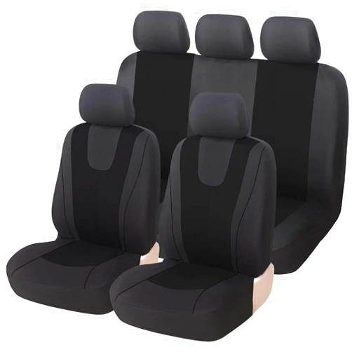 CfuLLi Car Seat Cover Sets for Aston Martin Vanquish,Front Rear Covers Protector Breathable Comfortable Full Surround Kit Airbag Compatible Accessories,Black