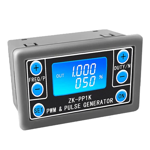 CenryKay Pwm Signal Generator,Dual Mode Function Frequency Generator Adjustable 1-150kHZ Pulse Square Rectangular Wave Signal Module Driver Controller LCD Display with Case