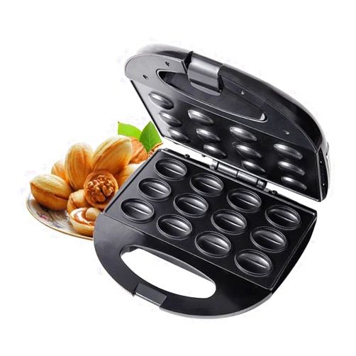 GOWENIC Walnut Cookie Maker, Non Stick Cookies Pastry Electric Walnut Cake Maker, Electric Walnut Cake Maker, Nut Waffle Bread Maker, Walnut Cookie Form for Cooking