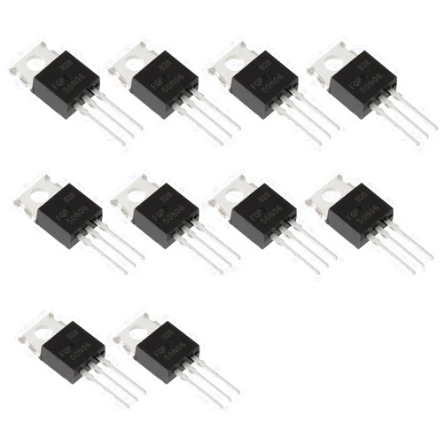 Bridgold 10pcs FQP50N06 FQP50 50N06 N-Channel Mosfet Transistor 52 A 60 V,3-Pin TO-220AB