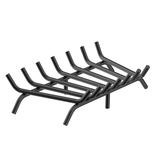iPEGTOP Fireplace Grate 24 inch Heavy Duty Solid Steel Fireplace Wood Log Holder Burning Rack for Inside Fireplace Wood Stove, 7 Bars Wrought Iron Fire Pit Firewood Grate for Outdoor