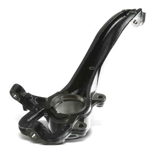 AotiByChe 1pc Suspension Steering Knuckle Front Left Driver Side Black Steel FLLSKFVVT27 7P6407245A 7P6-407-245-A
