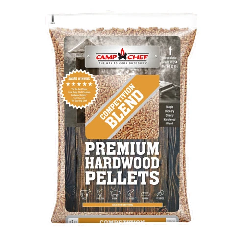Camp Chef Competition Blend BBQ Pellets, Hardwood Pellets for Grill, Smoke, Bake, Roast, Braise and BBQ, 20 lb. Bag