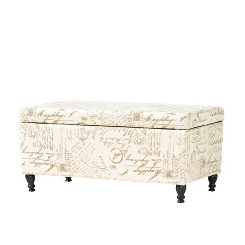 Christopher Knight Home Parisian Storage Ottoman, French Script