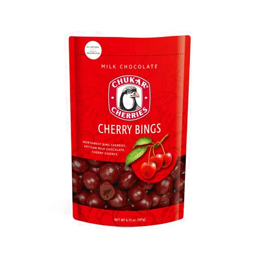 Chukar Cherries Milk Chocolate Cherry Bings (Pack of 4)