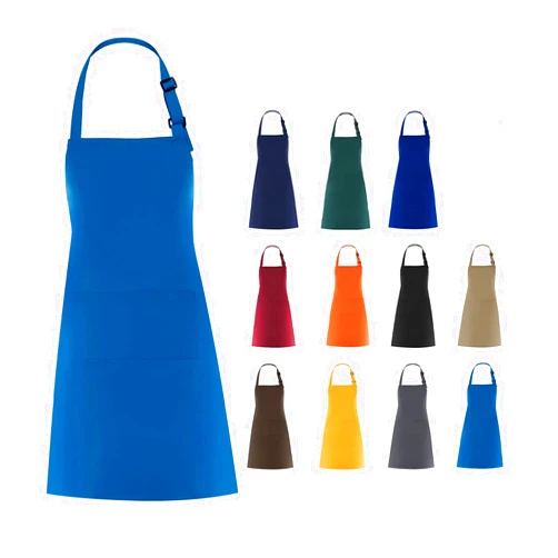 WOPOKY Cotton Blend Waterproof Apron With 2 Pockets for Women Men - Cooking Kitchen Chef Arpon BBQ Work Painting - (1 Pack)