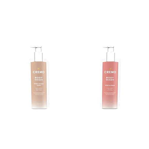 Cremo Women's Body Wash Bundle with White Jasmine Amber 16 Fl Oz and Wild Iris Musk 16 Fl Oz