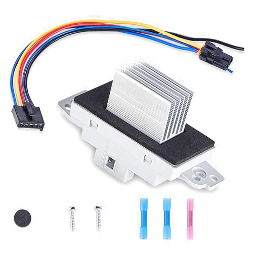 GELAIDI HVAC Fan Blower Motor Resistor Kit with Harness Compatible with Chevrolet Chevy Trailblazer Silverado Tahoe Suburban GMC Envoy Sierra Yukon 15-81773 89018778, 89019351, 19260762, RU-631