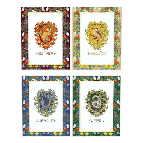 TRENDYPRINT Harry Potter – Magical World Floral Houses – Set of Four 8