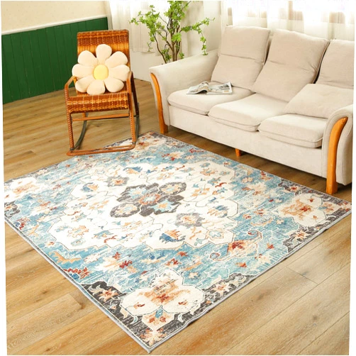 Likuso Machine Washable Traditional Oriental Medallion Machine Washable Living Room Dining Bedroom Area Rug (Country & Floral, 3' x 5')