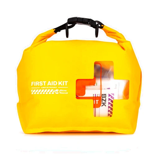 RHINO RESCUE Waterproof First Aid Kit, Lightweight Boat Dry Bag, Emergency Survival Supplies for Outdoor Kayak Floating Swimming & Camping FSA HSA Eligible (Yellow)