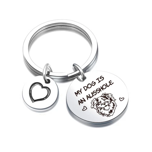 DZOSW Australian Shepherd Lover Keyring Dog Mom Gift Dog Dad Jewelry Dog Mom Jewelry