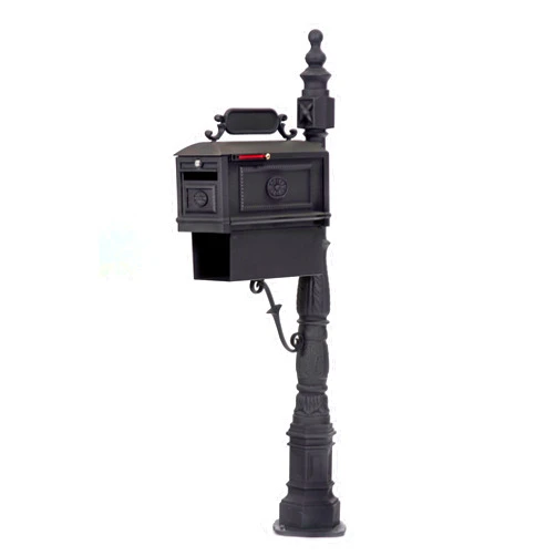 Better Box Mailboxes Locking Victorian Barcelona Decorative Cast Aluminum Better Box Mailbox with Paper Box Black