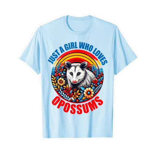 Cute Vintage Opossums Possum Kids Toddler Girls Girls Opossums-Shirt Kids Teen Just A Girl Who Loves Possum T-Shirt