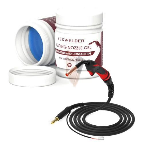 YESWELDER Flexible MIG Welding Gun Torch Stinger 100Amp 10ft (3m) Replacement for Lincoln Magnum 100L K530-5 & Welding Nozzle Gel for MIG Welding, Anti-Spatter Dip Gel for MIG Torch And Contact Tips (