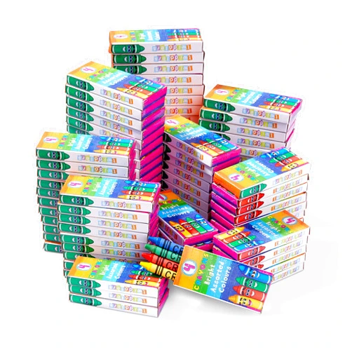 THE TWIDDLERS 144 Boxes of 4 Packs Mini Crayons in Bulk (Total 576) - School & Classroom Kids Coloring Activity, Crayon Party Favors for Kids & Toddlers, Goody Party Bag Fillers, Restaurants