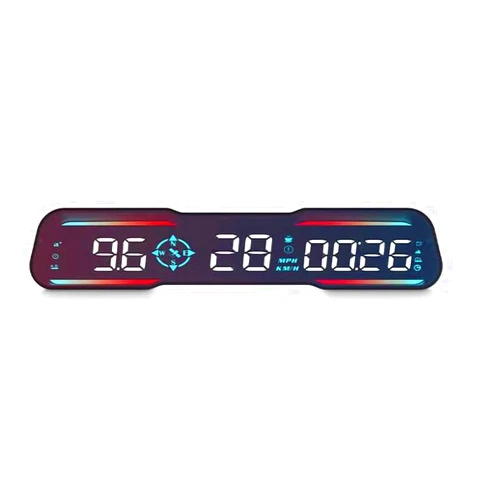 Hxexplore GPS Speedometer Heads Up Display for Car - New Car Speedometer Display Hud LCD Display with Mph Digital Speed Dates Altitude Speeding Alarm Fatigue Driving Alarm - Apply for All Vehicle