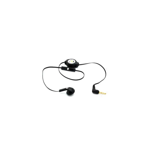 Fonus Black Retractable 3.5mm Mono Handsfree Headset Earphone Single Earbud with Microphone for iPhone 5S, 5C, 5, 5G - iPhone 4S 4 3GS (AT&T, T-Mobile, Alltel, Boost, Virgin Mobile, Sprint, Verizon, Net10, Straight Talk, Cricket, US Cellular)
