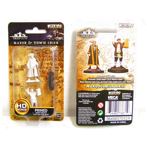 WizKids Deep Cuts Unpainted Miniatures: Wave 10: Mayor & Town Crier