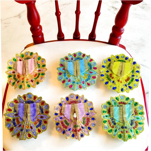 Shiva Lingam Shop Laddu Gopal Woolen Dress Size 0 Krishna Dress Little Krishna Thakur Ji Bal Gopal Poshak Dress Combo Set Mix Colour (5 Pcs) Multicolor Beautiful Handmade Design