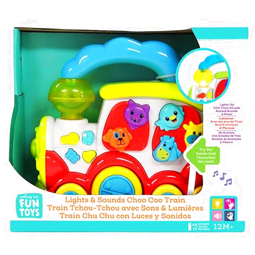 Nothing But Fun Toys Lights & Sounds Animal Choo Choo Train Designed for Children Ages 12+ Months, Multi (211612)