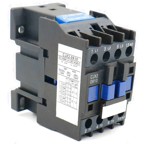 XMHF AC Contactor CJX2-0910 220V 50/60Hz Coil 3 Pole Normally Open 660V Ui 20 Amp