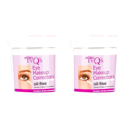Andrea Eyeq's Oil-free Eye Make-up Correctors Pre-moistened Swabs, 50 Count (Pack of 2)