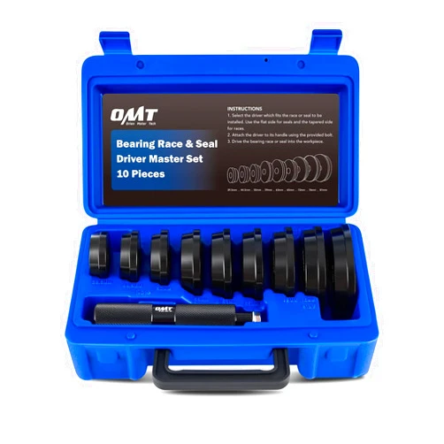 Orion Motor Tech Bearing Press Kit, 10pc Bearing Race and Seal Driver Set with Seal Driver and 9 Bearing Adapters, Seal Installer Bearing Driver Kit for Bearing Installation, with Blue Case