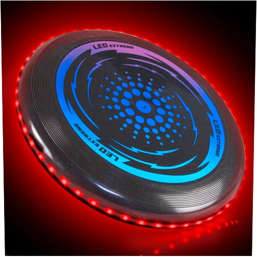 Toysery LED Light Up Fresbee - Glow in The Dark Fresbee for Kids and Adults, Flying Disc Adventure for Day and Night - Easy to Use Ideal for Camping Game