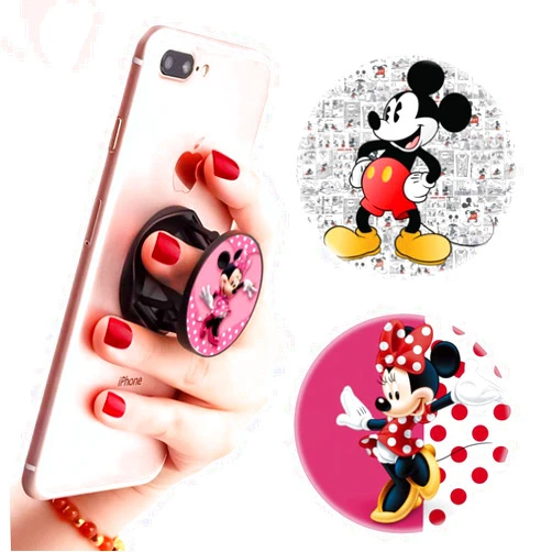 Lucen Blais （3 Pack） Multifunction Cell Phone Stand Finger Holder and Grip Pink Heart,Foldable Phone Kickstand Mount for Smartphones and Tablets