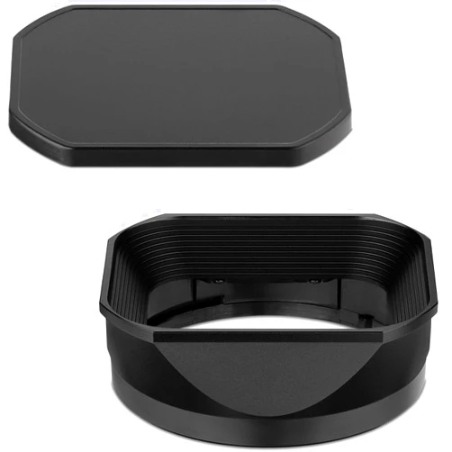 Haoge Metal Square Lens Hood for Fujifilm Fujinon Fuji XF 16-50mm F2.8-4.8 R LM WR & XF33mm F1.4 R LM WR,XF 23mm f/1.4 R LM WR Lens Replaces LH-XF23 II/2 Hood with a Hood Cap on X-T5 X-T4 XT50 Camera