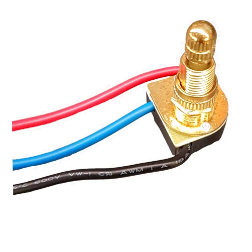 B&P Lamp 3-Way, 4 Position, 2 Circuit Rotary Switch with Removable Knob