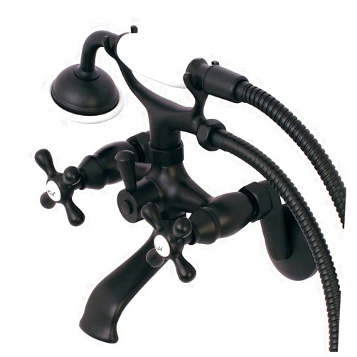 Kingston Brass KS266ORB Kingston Clawfoot Tub Faucet, 6-Inch Adjustable Center, Oil Rubbed Bronze, Oil-Rubbed Bronze