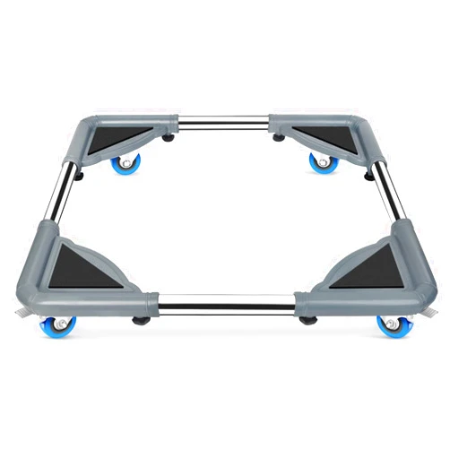 SPACECARE Mini Fridge Stand Furniture Dolly Mobile Roller with 4 Locking Wheels-Base Adjustable Refrigerator Washing Machine Stand Moving Cart- Appliance Dolly Cart Roller Pedestal -Grey