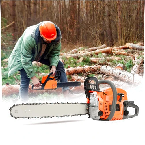 ZTGD 58CC Gas Chainsaw with 20-Inch Bar, 2kw Engine, Cordless High Power top handle chainsaw for Trees Gasoline Farm, Ranch & Garden Tools (Orange)