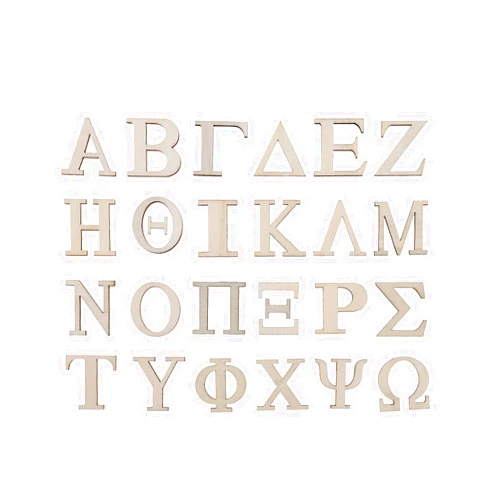 Qj-solar 2 inch 24 Pcs Wooden Greek Letters, Unfinished Wood Alphabet letters with Organizer for Sorority Fraternity Paddles,Learning,Wall Decor, DIY Project and Other Home Decorations
