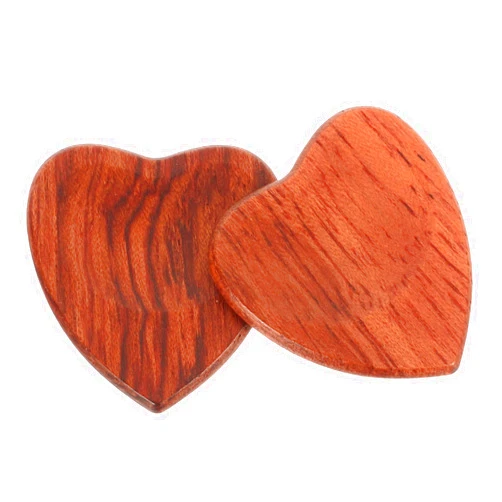 Milisten Heart Shaped Guitar Picks - 2Pcs Wooden Guitar Picks for Clear Sound and Easy Play - Compact & Lightweight Accessories