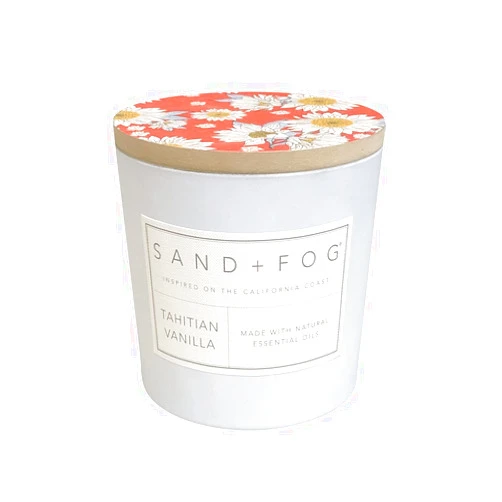Sand + Fog Scented Candles - Tahitian Vanilla - Additional Scents and Sizes - 3 Wicks 100% Cotton Lead-Free - Luxury Air Freshening Jar Candles - Perfect Home Decor - 21 oz