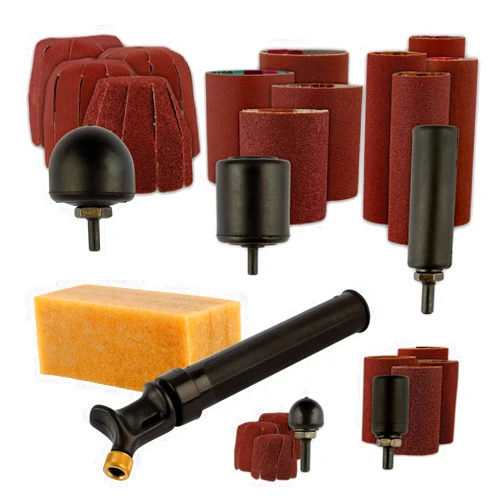 King Arthur’s Tools Patented Guinevere Total Sanding Kit - 5 Inflatable Drum and Round Sanders with Sanding Sleeves for Woodworking, Shaping, Finishing - Works with most 3/8