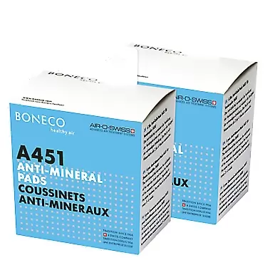 BONECO - A451 Anti-Mineral Pad for S200, S250, and S450 Steam Humidifiers (2 pack)