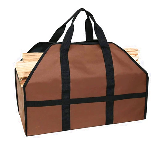 IDOEASE Firewood Carrier，24''x12'' Log Tote Bag Log Carrier for Firewood Bag Wood Carriers (Coffee)