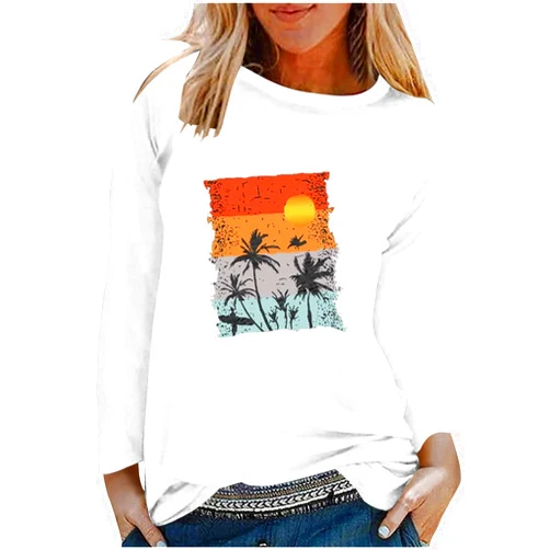 Cethrio Graphic Hoodies for Women Vintage Print Oversized Sweatshirt Solid Fall Tshirts for Teen Girls Sweater Jacket