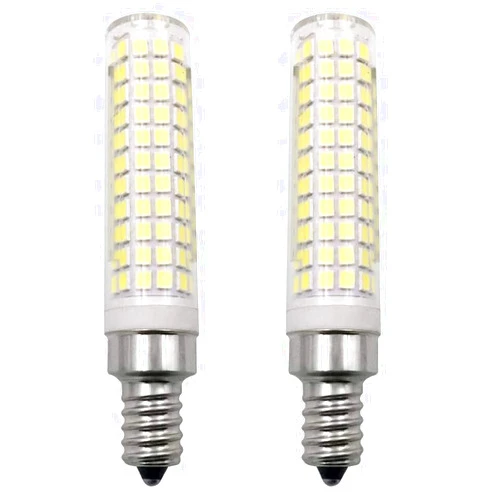 Lxcom Lighting 15W E12 LED Corn Bulb Dimmable 2 Pack- 2835 SMD 136 LEDs Candelabra Lamp 120 Watt Equivalent 1500LM Daylight White 6000K Chandelier Decorative Candle Light Bulbs E12 Base for Home Light