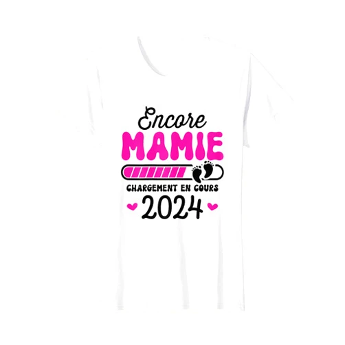 Super Mamie Humour Idée Cadeau Annonce Grossesse Womens Encore Granny 2024 New Baby Gift for Grandmother T-Shirt