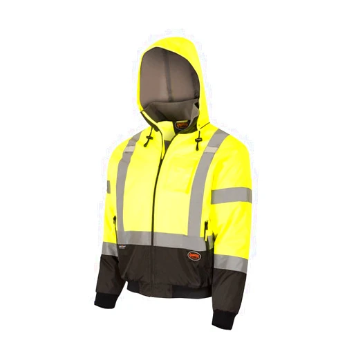 Pioneer Hi-Vis Insulated Safety Bomber - Waterproof Winter Work Jacket for Men and Women - Insulated Hi-Vis Yellow