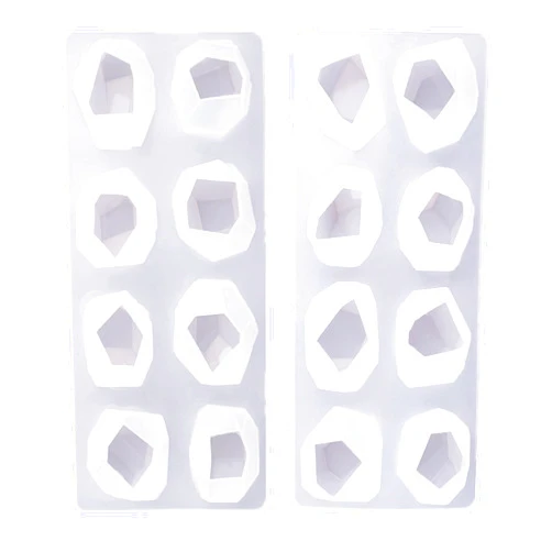 Yeenelwboo Gemstone Resin Silicone Moulds，Diamond Crystal Shape、Cake and Jelly（2 Pcs）