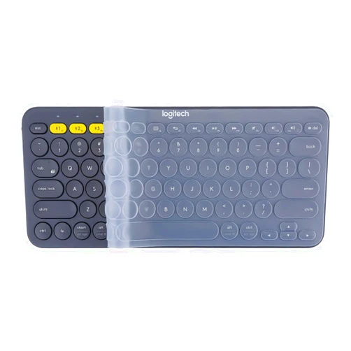 Digi-Tatoo Keyboard Cover for Logitech K380 Multi-Device Bluetooth Keyboard/Pebble Keys 2 K380S Keyboard - Transparent Silicone Keyboard Protector Skin
