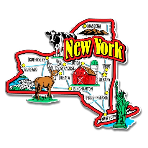 Classic Magnets New York Jumbo State Magnet by Classic Magnets, 4.5
