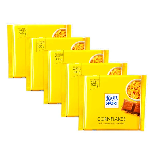 Ritter Sport Knusper-Flakes - 5 x 100 gr.