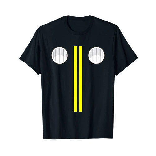 Funny Deer In The Headlights Costume Uniform Headlights With Road Markings Funny Halloween Costume T-Shirt
